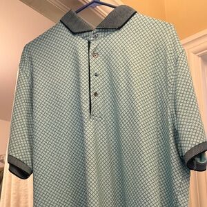 Greyson Men's Polo Shirt - Light Blue and Black